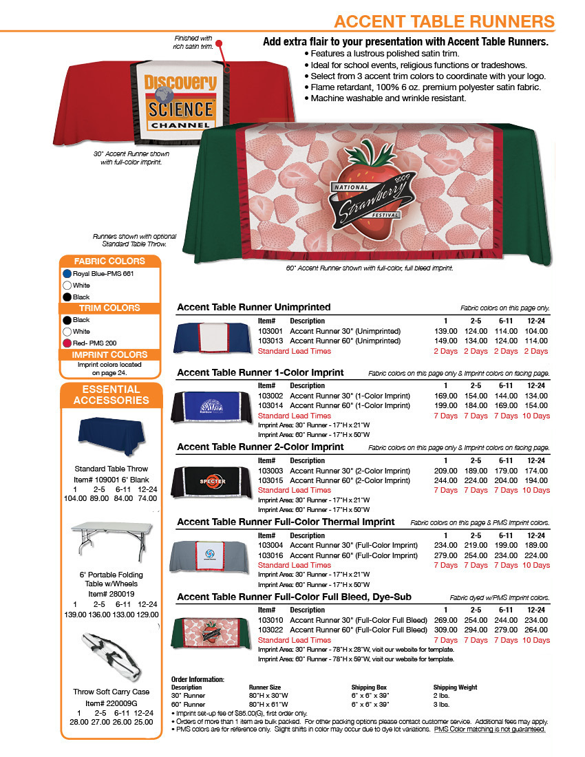 accent table runners