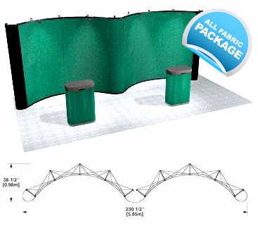 Pop Up Trade Show Display - PRC-7 20' Fabric Pop Up